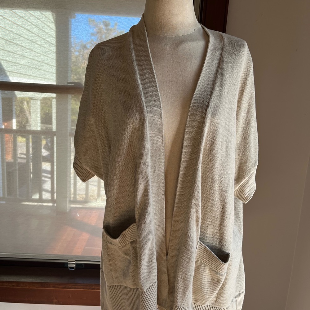 Banana Republic Women's Beige Open-Front Cardigan